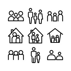 father and son icon or logo isolated sign symbol vector illustration - high quality black style vector icons
