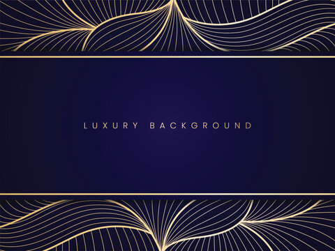 luxury royal blue and golden abstract background