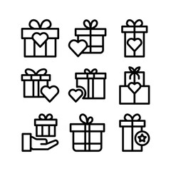 gift icon or logo isolated sign symbol vector illustration - high quality black style vector icons

