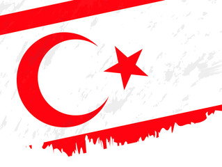 Grunge-style flag of Northern Cyprus.