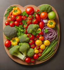 IA comida vegana, comida vegetal, comida sana, menú vegano