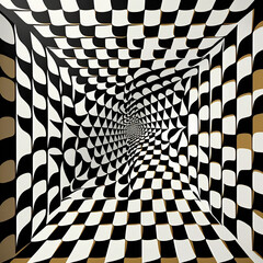 Unusual geometric pattern in white black colors multicolored spiral, optical illusion, original creative background, amazing wallpaper, texture of many spirals swirls nice color.