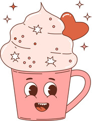 Retro cartoon cup