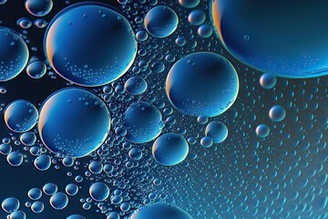 Water Bubbles Close Up Illustration