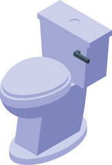 Ceramic toilet icon isometric vector. Public wc. Room floor