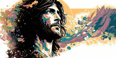 god religious spiritual illustration gospel grace blessed background faith art prayer christianity digital artwork easter
jesus christ god holy saint saviour disciple christian generative ai art
