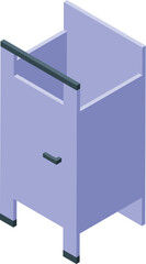 Room wc icon isometric vector. Public restroom. Floor plan
