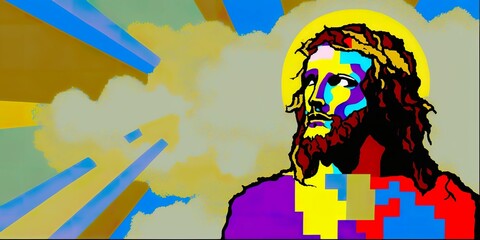 god religious spiritual illustration gospel grace blessed background faith art prayer christianity digital artwork easter
jesus christ god holy saint saviour disciple christian generative ai art
