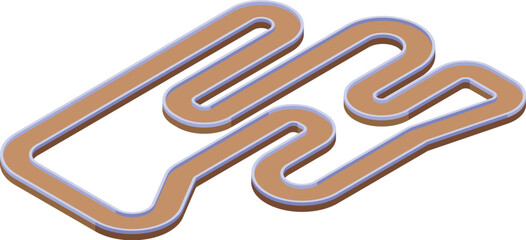 Motocross track icon isometric vector. Bike rider. Biker race