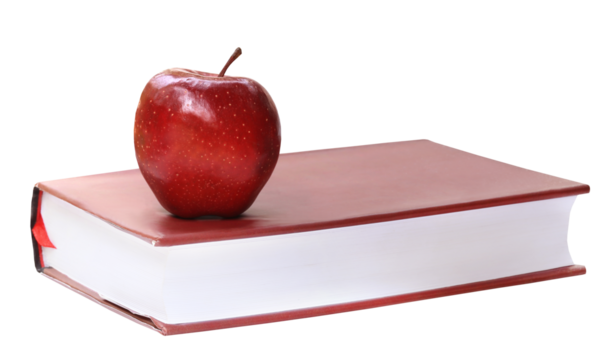 Book and apple