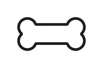 Bone outline icon. Bone for pet dog. Vector