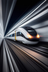 Obraz na płótnie Canvas Bullet Train Motion Blur - Generative Ai