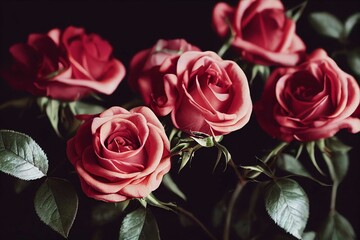 Flower rose beauty in garden pink