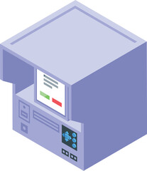 Poll box icon isometric vector. Election vote. Voter digital