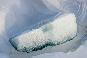 Ice and Snow on Abraham Lake