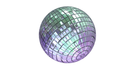 mirror disco ball 3d render
