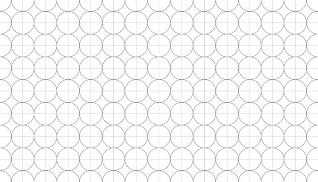 black lines grid background, pattern of circle shapes