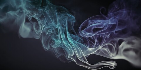 Fototapeta premium Smoke with Black Background