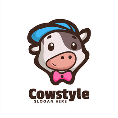 Cow Style Logo Vector