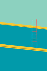 illustration vector graphic of minimalist abstract stair  perfect for posters, pamphlets, wall hangings, decorations, designs, wallpapers, backgrounds, and cards