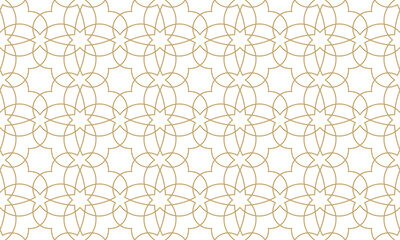 Seamless geometric pattern in authentic arabian style