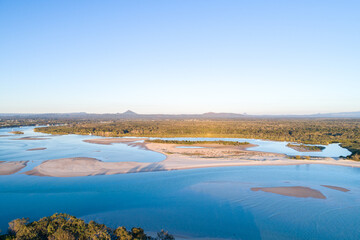 Aerial view of a Noosa in Queensland, Australia
