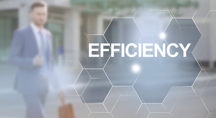  Energy efficiency to reduce carbon footprint.  Business representative solving problems of energy efficiency.