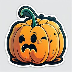 halloween pumpkin sticker 