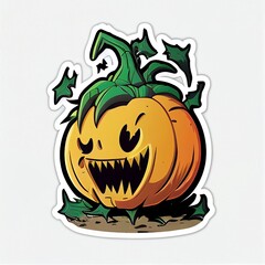 halloween pumpkin sticker 
