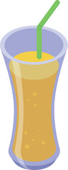 Organic drink icon isometric vector. Juice food. Health fruit