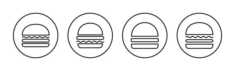 Burger icon vector for web and mobile app. burger sign and symbol. hamburger