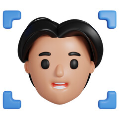 Face recognition 3D Icon