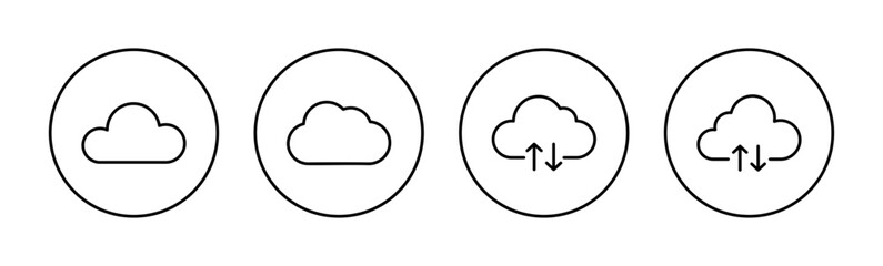 Cloud icon vector for web and mobile app. cloud sign and symbol