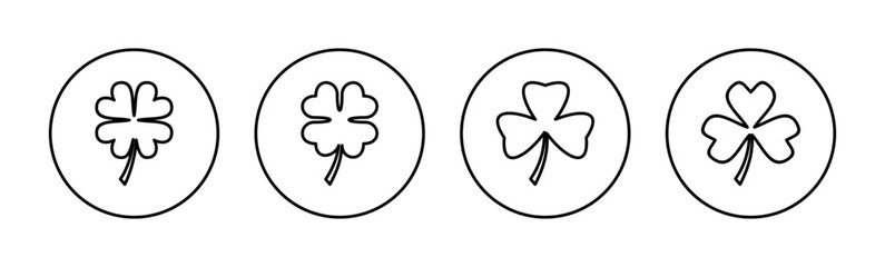 Clover icon vector for web and mobile app. clover sign and symbol. four leaf clover icon.