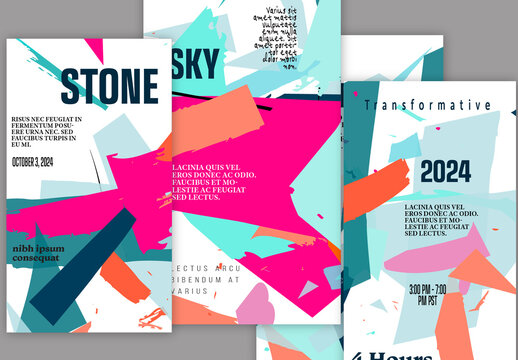 Social Media Post Layout Abstract Creative Art Cuts