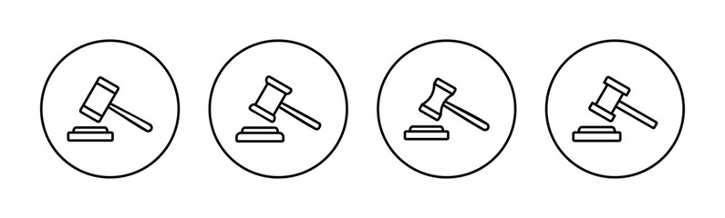 Gavel icon vector for web and mobile app. judge gavel sign and symbol. law icon. auction hammer