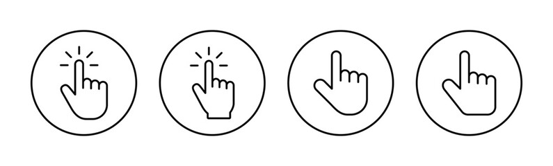 Hand cursor icon vector for web and mobile app. cursor sign and symbol. hand cursor icon clik