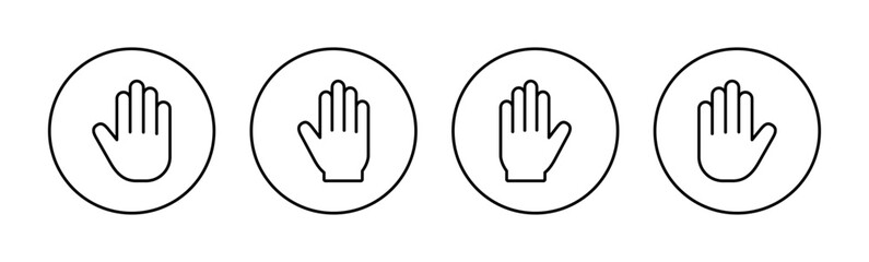 Hand icon vector for web and mobile app. hand sign and symbol. hand gesture