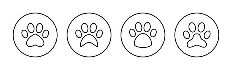 Paw icon vector for web and mobile app. paw print sign and symbol. dog or cat paw