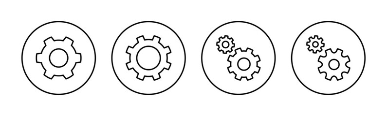 setting Icon vector for web and mobile app. Cog settings sign and symbol. Gear Sign