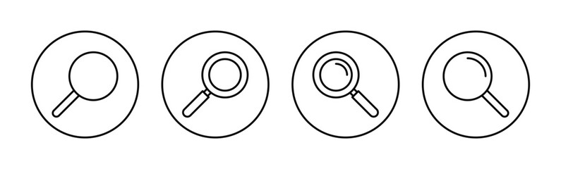 Search icon vector for web and mobile app. search magnifying glass sign and symbol