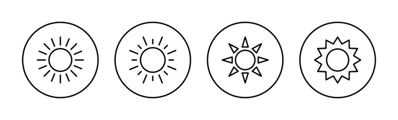 Sun icon vector for web and mobile app. Brightness sign and symbol.
