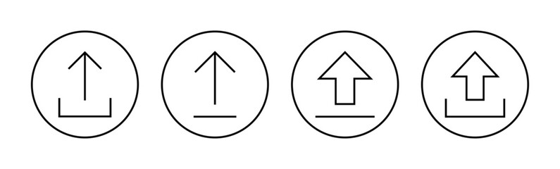 Upload icon vector for web and mobile app. load data sign and symbol