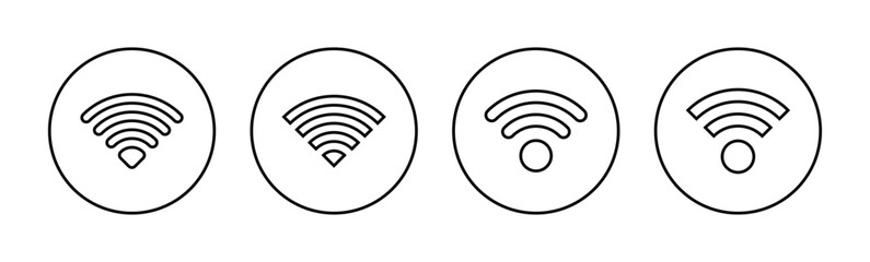 Wifi icon vector for web and mobile app. signal sign and symbol. Wireless  icon