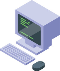 Bomb shelter computer icon isometric vector. Underground bunker. Room safe
