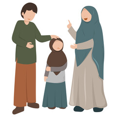 parents give an advice for their child