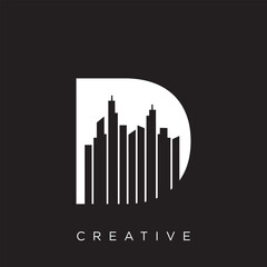 d city logo design vector	