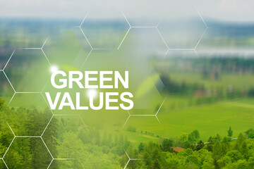 Green value chain, safe environment concept.  Pure life in the mountains — protecting nature for...