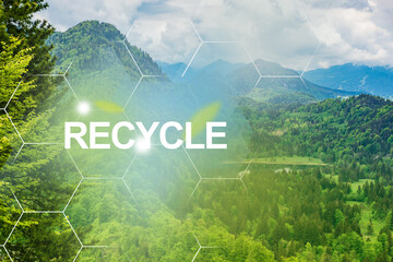 Pure life in the mountains — protecting nature for future generations by recycling products....