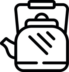 Steam kettle icon outline vector. Water glass. Coffee modern